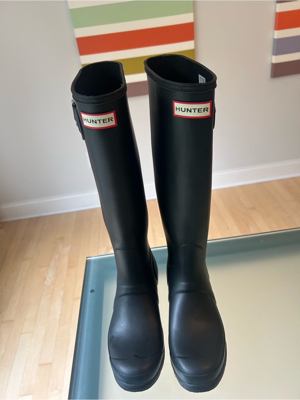 Hunter Rain Boots Black -- Like New